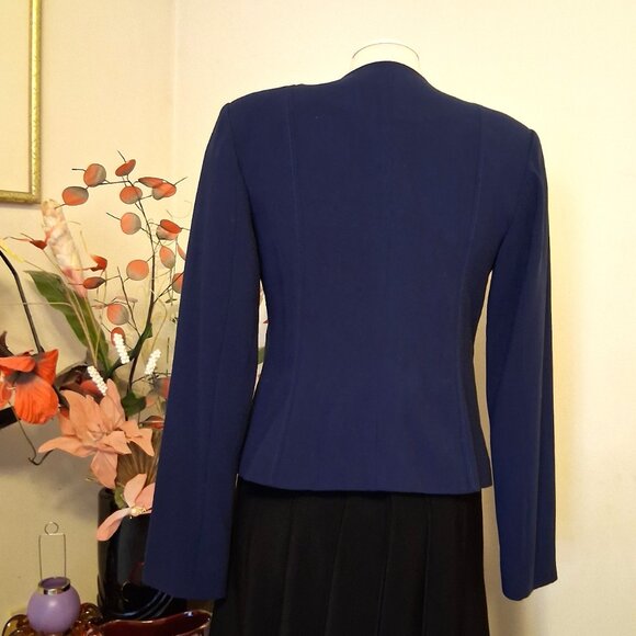 NWOT mac & jac Women’s Unique Designed Quality Lined Blazer Blue Jacket M 8 - Picture 4 of 11